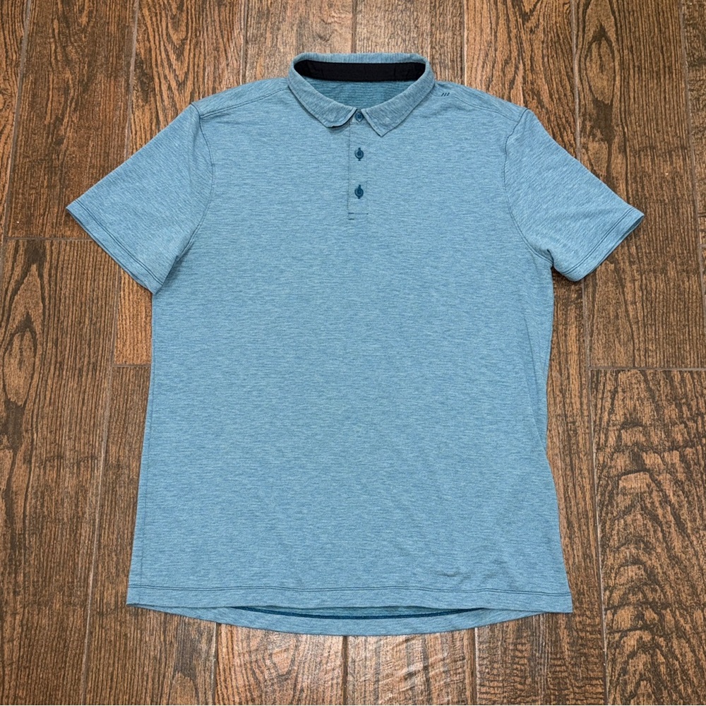 Lululemon Mens Evolution Short Sleeve Polo Shirt Size. Large